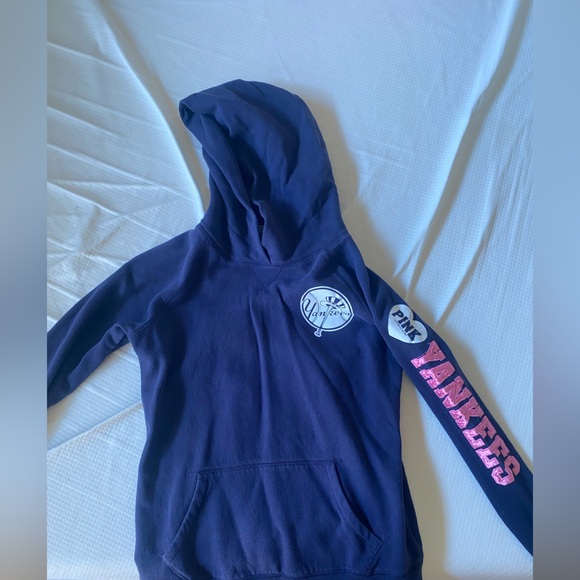 PINK Victoria's Secret Navy Yankees Hoodie - Picture 1 of 3